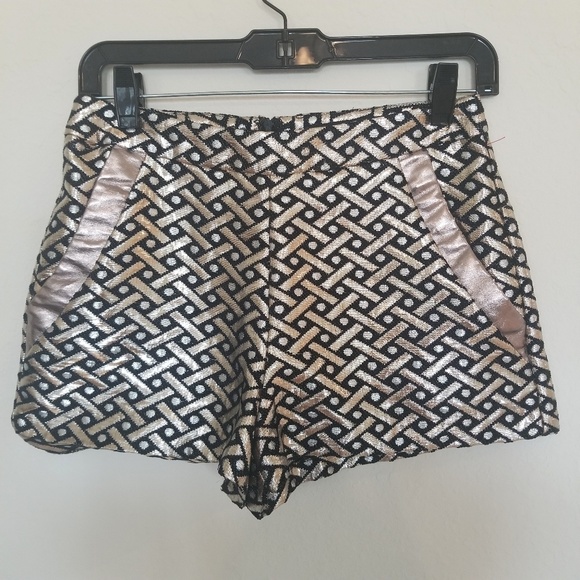 Sugar Lips Black and Gold shorts - Picture 1 of 2